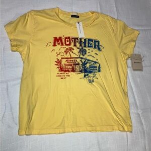 NWT - Mother Yellow Graphic Women’s T-Shirt - L